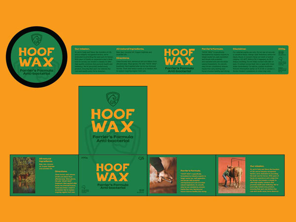 Horse Wax Label Design, Horse Wax Package, Equine Australia Package Design, Package Design Australia